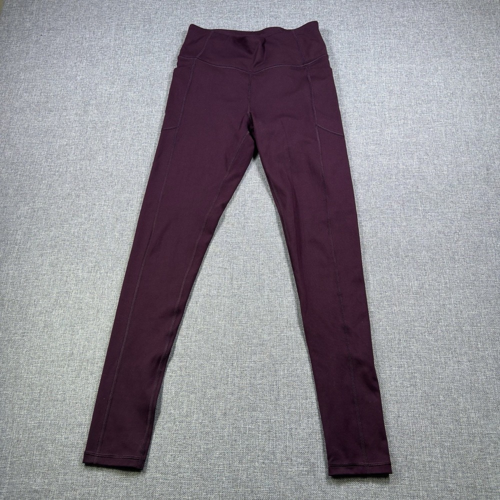 Victoria Sport Total Knockout Leggings Medium High Waist Purple Pocket Size S